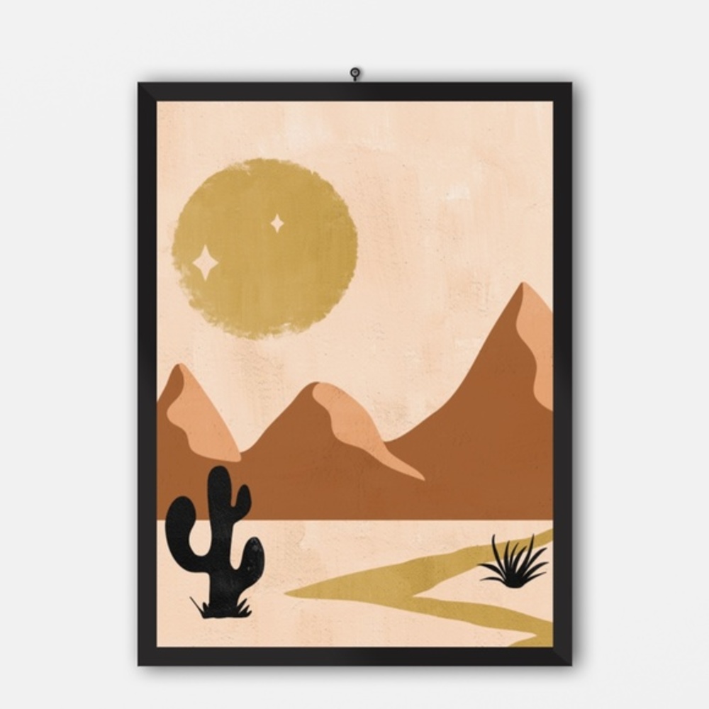 Wall Art Boho Nature Desert Print Illustration Unframed - Picture 3 of 4